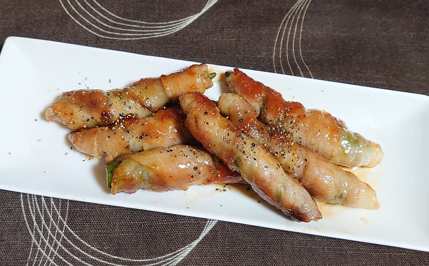 オクラの豚肉巻き