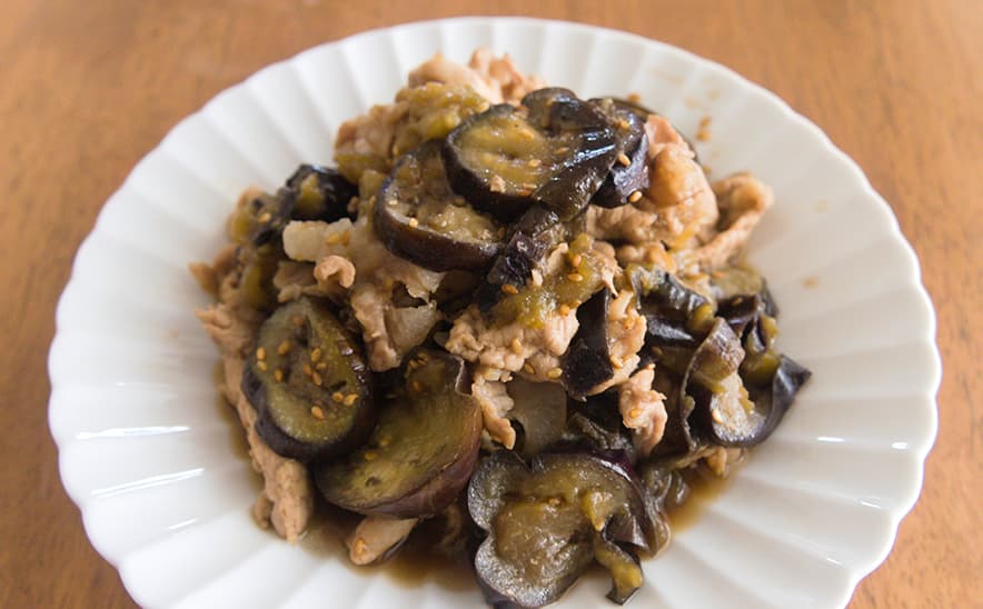 茄子と豚肉のみそ炒め