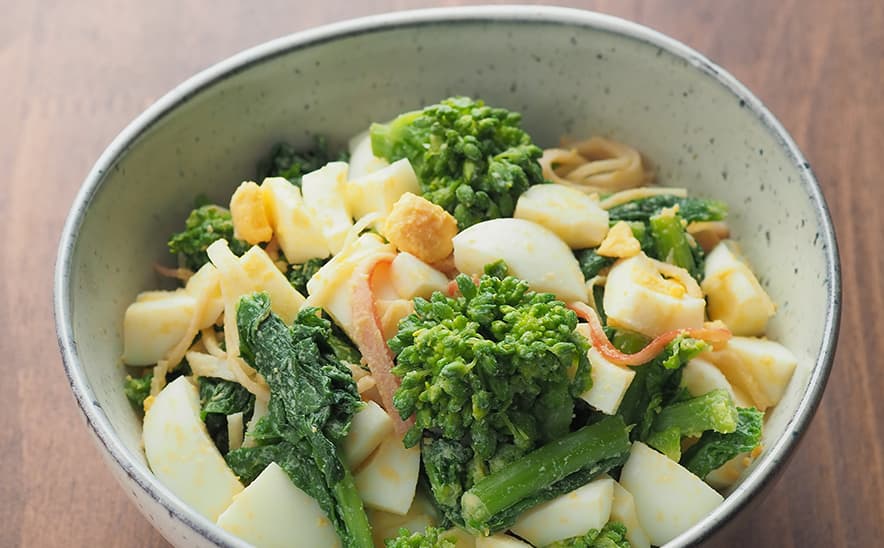 菜の花のはちみつマスタードマヨサラダ