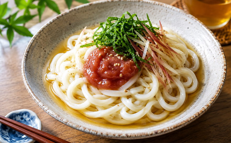 梅はちみつ冷やしうどん
