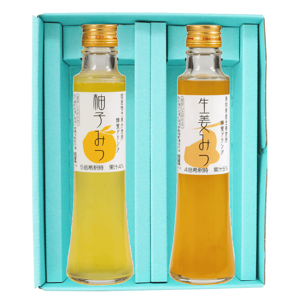 ハニードリンク２本ギフトセット・「和」（柚子みつ・生姜みつ）