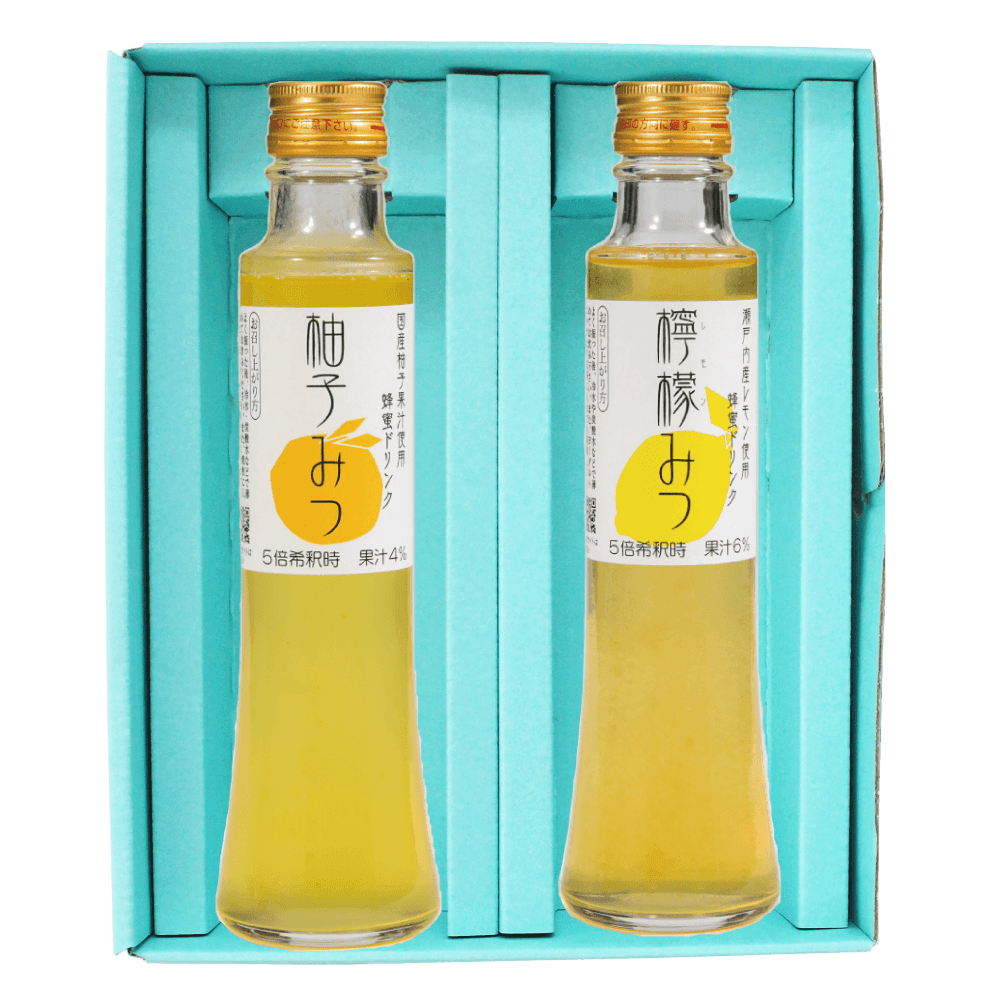 ハニードリンク２本ギフトセット（柚子みつ・檸檬みつ）