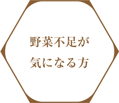 野菜不足が気になる方