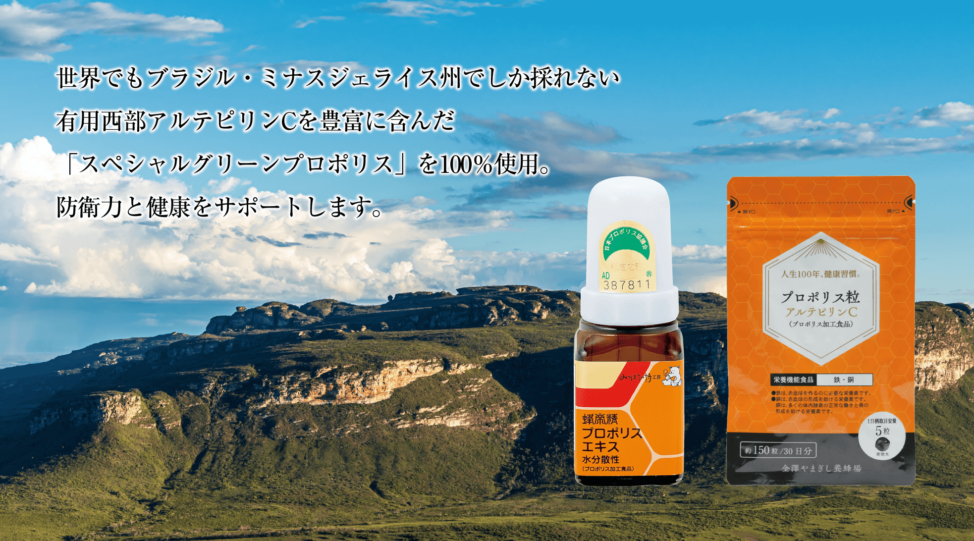 最高級「ウルトラグリーンプロポリス」を100％使用 プロポリス ｜ 金澤やまぎし養蜂場オンラインショップ